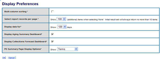 Display Preferences Page